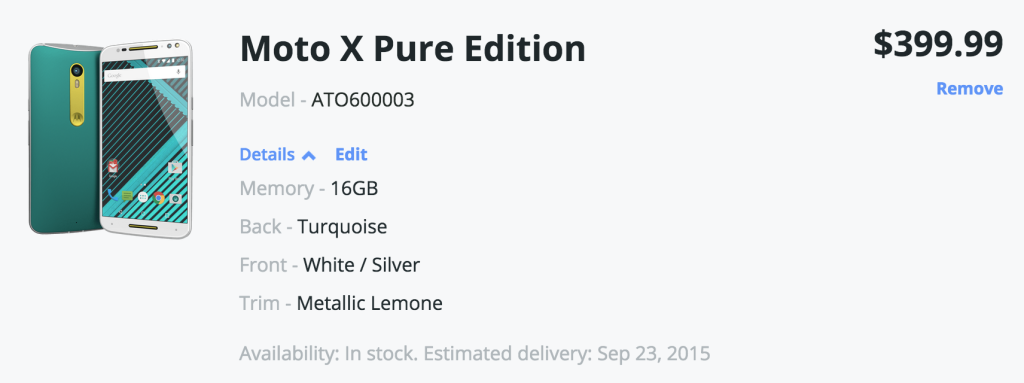 Moto X Pure Edition